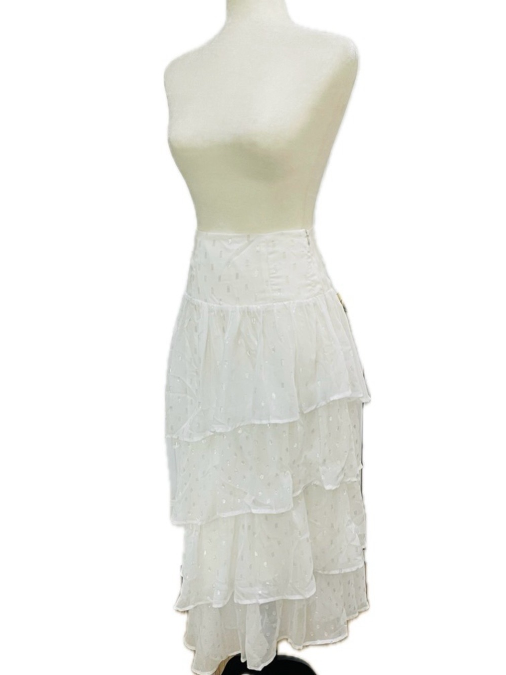 En Saison Cream Tiered Ruffle Maxi Skirt - Women - Picture 6 of 15